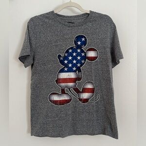Disney Gray T-Shirt with Patriotic Mickey Mouse